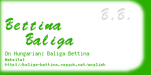 bettina baliga business card